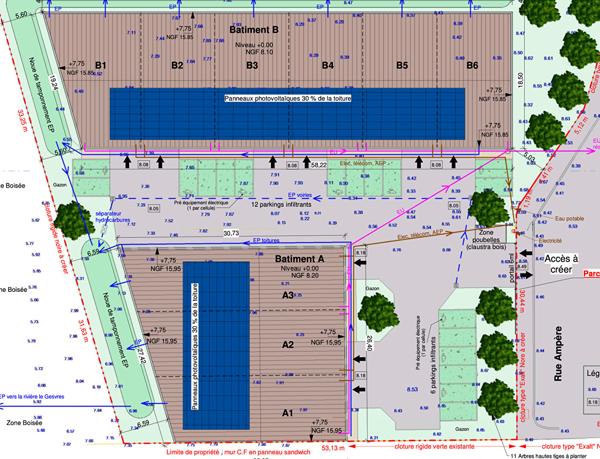 LOCAUX D'ACTIVITE A VENDRE A PARTIR DE 273.50 m² environ à La Chapelle Sur Erdre