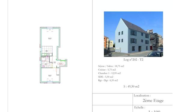 Appartement à vendre    2 pièces • 49,50 m2 Coulommiers