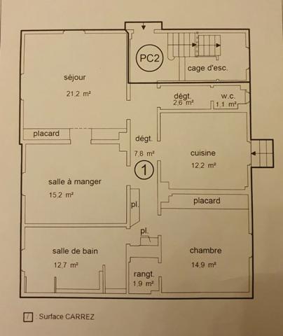 Appartement 89.3 m² - 3 pièces - terrasse et jardin privatif - Quartier TIVOLI / WACKEN