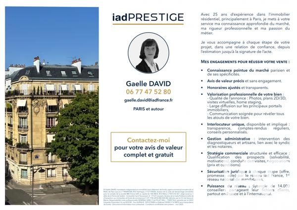 Appartement à vendre 2 pièces 36,6 m² Paris 20