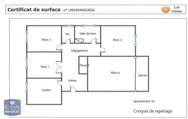 Location appartement 2 pièces de 41m²