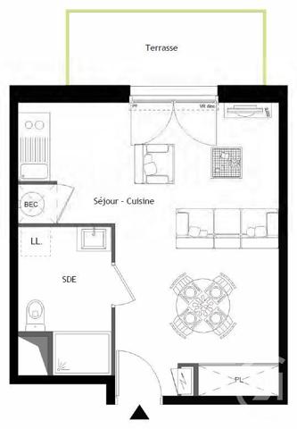 Appartement T1 à vendre  1 pièce - 30,08 m2 LAVAL - 53