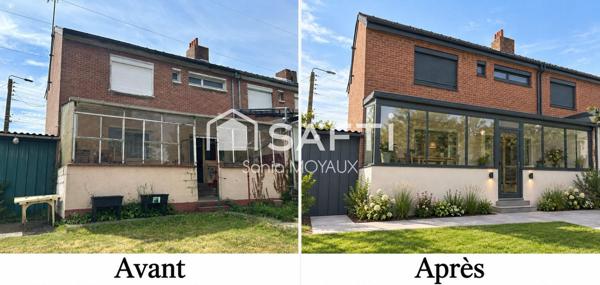 Beau potentiel !! 3 chambres / jardin /double garage