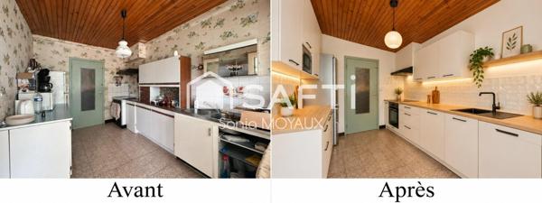 Beau potentiel !! 3 chambres / jardin /double garage