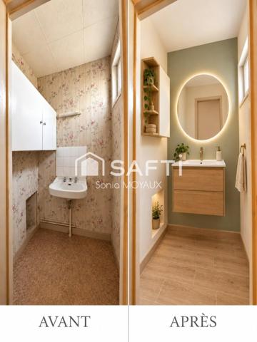 Beau potentiel !! 3 chambres / jardin /double garage