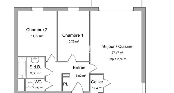 Location Appartement 3 pièces 63.89 m² - Maxéville 54320