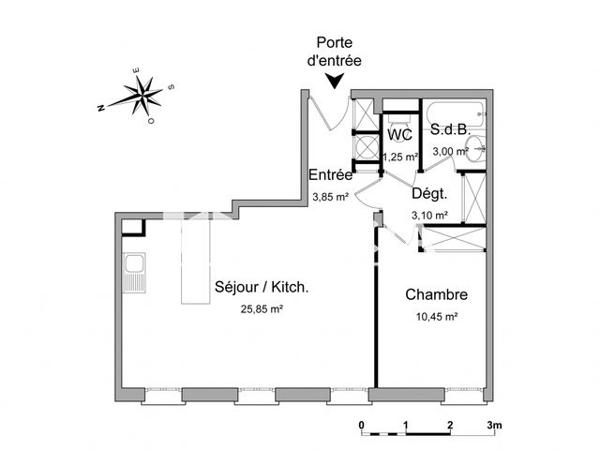 Location Appartement 2 pièces 47.5 m² - 31 BD SAINTE THERESE Marseille 13005