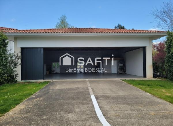VILLA MODERNE DE 222M2 – AIR PARK DE BISCARROSSE- 336M2 DE HANGAR