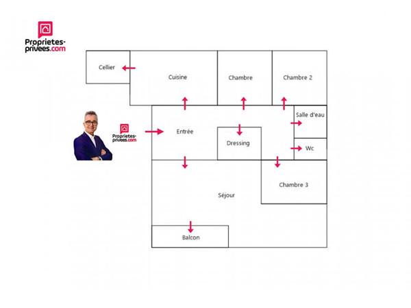 Appartement  5 pièce(s) 102 m2 Vannes Kercado - Trussac