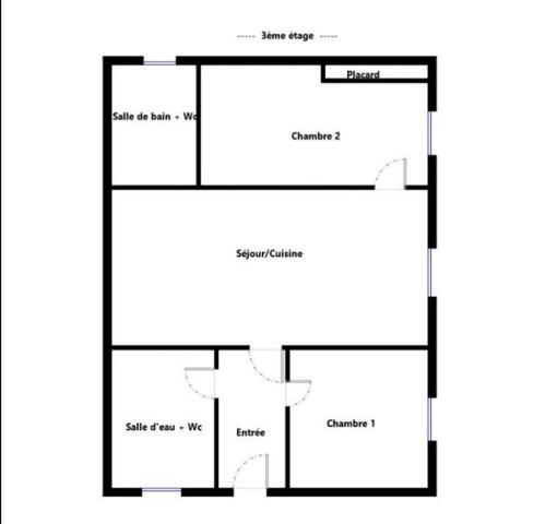 Location appartement 2 pièces 48 m² Paris 17