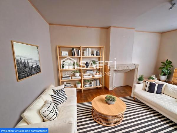 Immeuble centre-ville Loudun – Local loué + appartement à rénover