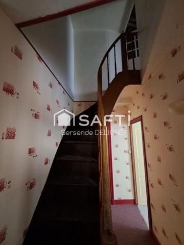 Immeuble centre-ville Loudun – Local loué + appartement à rénover