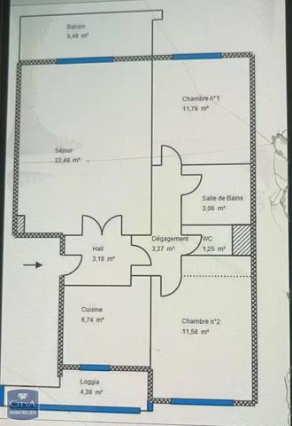 Appartement à vendre 3 pièces 67m² Mandelieu-la-Napoule (06210)
