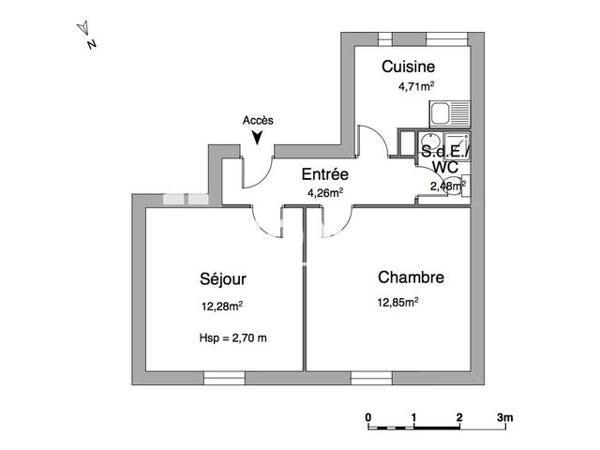 Location Appartement 2 pièces 36.58 m² - 1 RUE PEREIRA Orleans 45000