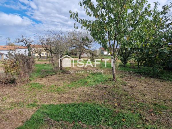 Terrain constructif, clos, plat, deux entrées