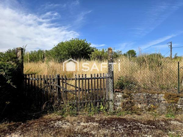 Terrain constructif, clos, plat, deux entrées