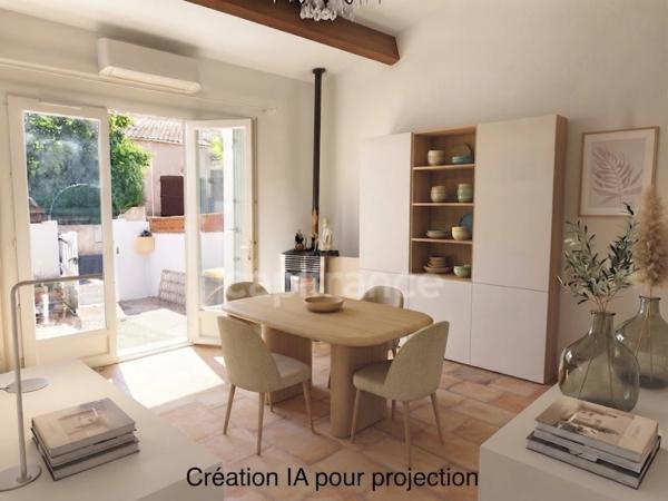 Rarissime à Portiragnes village – Maison traversante 3 pièces 60 m² avec 2 terrasses, DPE B