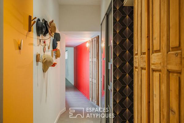 Appartement atypique avec terrasses sur cour