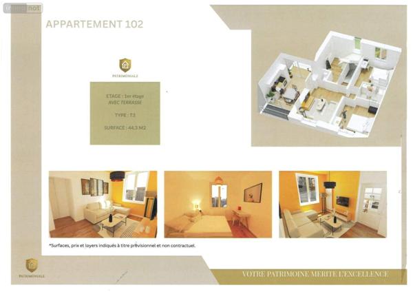 Appartement à vendre à Tours dans l'Indre-et-Loire (37000), ref : 001/2500   
TOURS