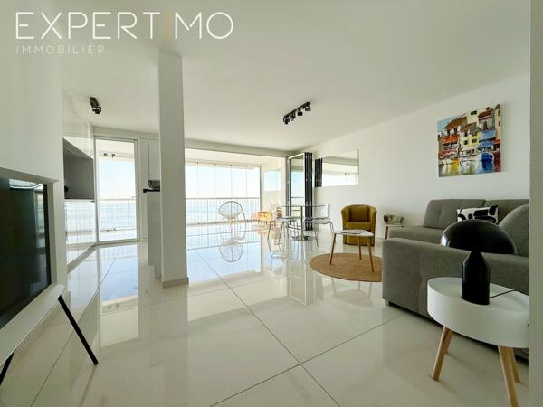 Palavas-les-Flots (34250) PALAVAS APPARTEMENT TYPE 4 STANDING DERNIER ETAGE FACE MER AVEC GARAGE ET CAVE