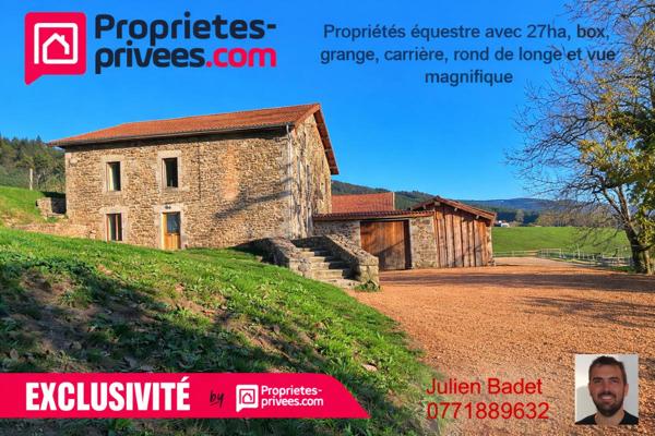 Corps de ferme 6 pièce(s) 350 m2 environ + terrain 27ha avec sources + dépendances