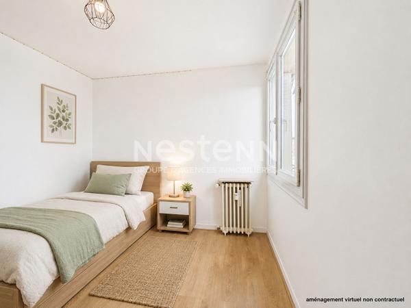 A vendre à Aurillac, à deux pas de la gare, Appartement traversant 4 pièces avec loggia, cave et garage.