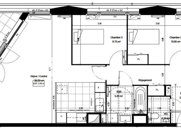Location Appartement 4 pièces 88.8 m² - Bordeaux 33100