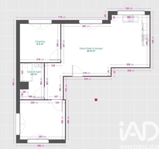 Appartement à vendre 3 pièces 57 m² Mont-de-Marsan