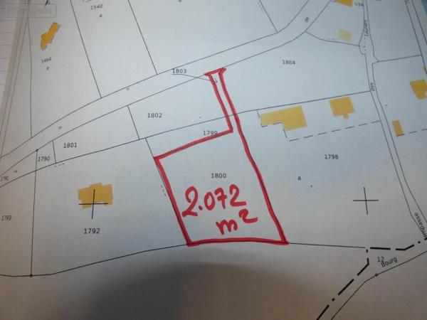 Achat - Terrain à bâtir Landeleau 29530 2072 m 2