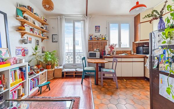 Appartement à vendre    2 pièces • 29,48 m2 Paris 20