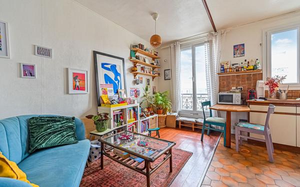 Appartement à vendre    2 pièces • 29,48 m2 Paris 20