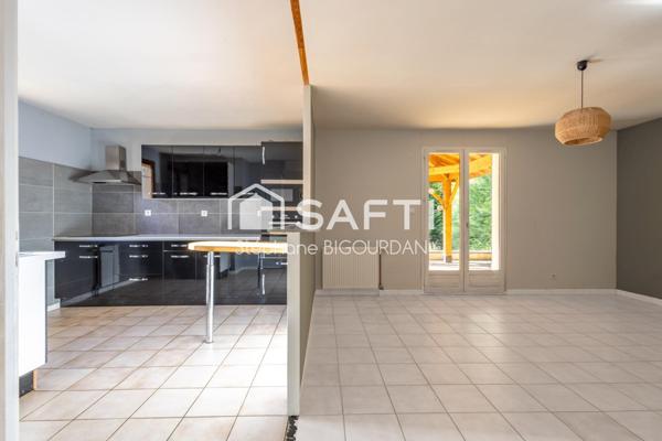 Maison plain pied enterré, 85m², 4ch, 10 ares, Miserey