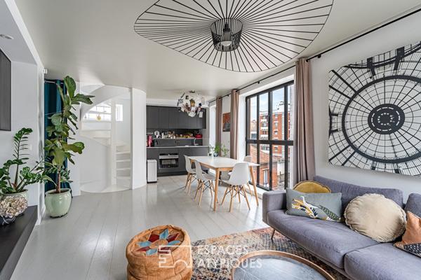 Triplex contemporain meublé avec toit-terrasse au coeur de Boulogne
