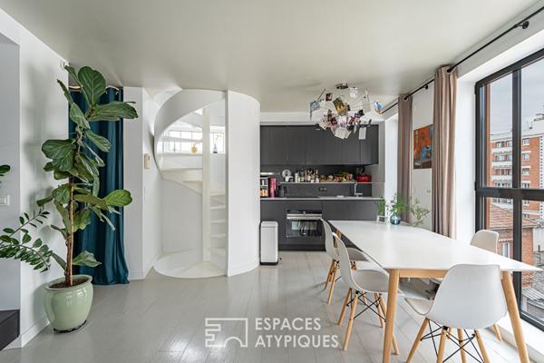 Triplex contemporain meublé avec toit-terrasse au coeur de Boulogne