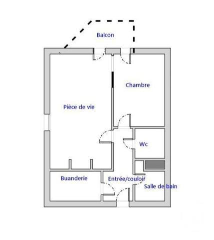 Appartement F2 à vendre  2 pièces - 41,16 m2 PORNIC - 44
