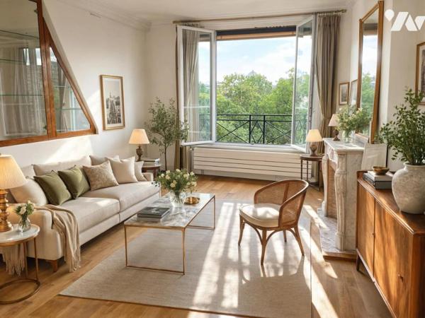 APPARTEMENT 4 PIECES TRAVERSANT AU 5E ETAGE VUES PARC