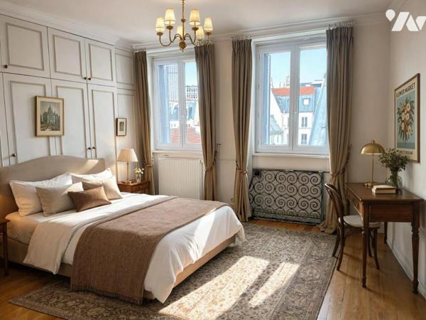 APPARTEMENT 4 PIECES TRAVERSANT AU 5E ETAGE VUES PARC