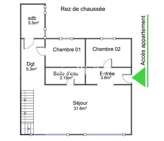 Appartement 4 pièces - 82 m² Exclusivité