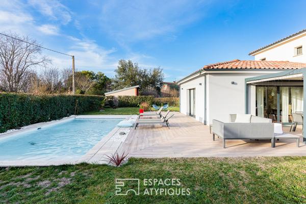 Maison contemporaine à Tournefeuille avec piscine et garage
