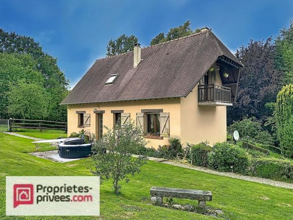 Maison familiale entre ville & campagne au bord d'un ruisseau protégé , à 5 minutes de Lisieux