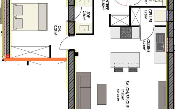 Appartement à vendre    2 pièces • 42 m2 Toulouse