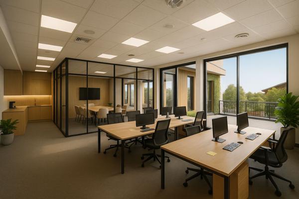 Bureaux neufs à louer à Basse-Goulaine avec jardins privatifs