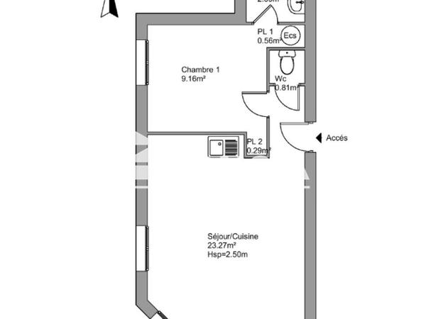 Location Appartement 2 pièces 36.74 m² - 14 RUE TOURVILLE Le Havre 76600