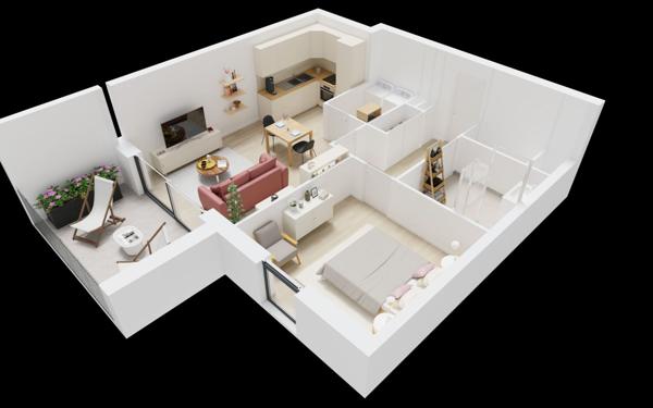 Appartement à vendre    2 pièces • 48,55 m2 Guilers