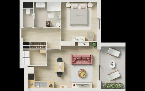 Appartement à vendre    2 pièces • 48,55 m2 Guilers