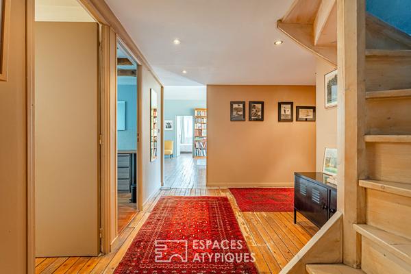 Ancienne biscuiterie réhabilitée en maison esprit atelier d’artiste au centre-sud de Malakoff