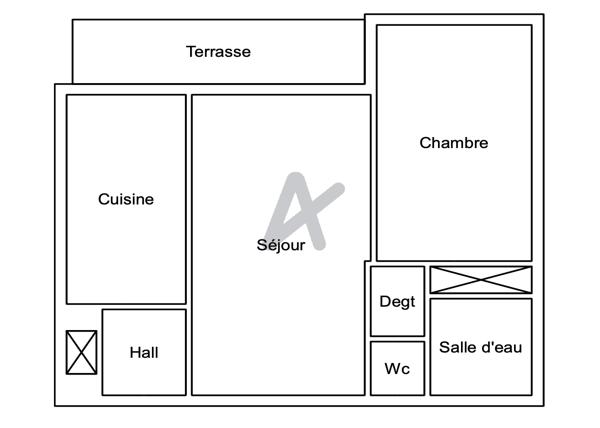 CANNES, Alexandre III – Appartement 2 pièces aperçu mer
