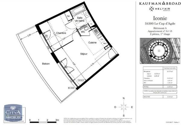 Location appartement 2 pièces de 42.5m²