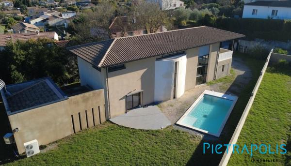 EXCLUSIVITÉ - LEDIGNAN : Sur une parcelle de 1174m², Maison de 199m², piscine, garage