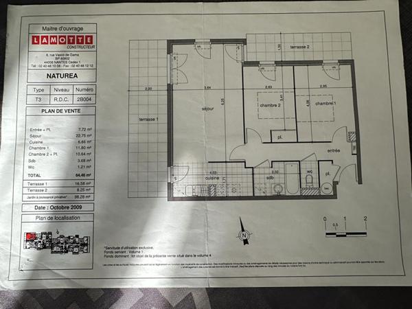 Appartement Sainte Luce Sur Loire 3 pièce(s) 64.50m2